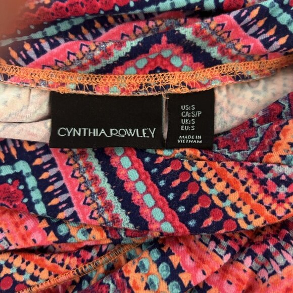 Cynthia Rowley Pink Zigzag Stripe Beachy Liquid Knit Strapless Dress Size Small - Picture 4 of 9